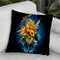 Floral Skull Vivid Iii Throw Pillow By Riza Peker 