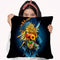Floral Skull Vivid Iii Throw Pillow By Riza Peker 