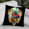 Floral Skull Vivid Throw Pillow By Riza Peker 