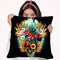 Floral Skull Vivid Throw Pillow By Riza Peker 