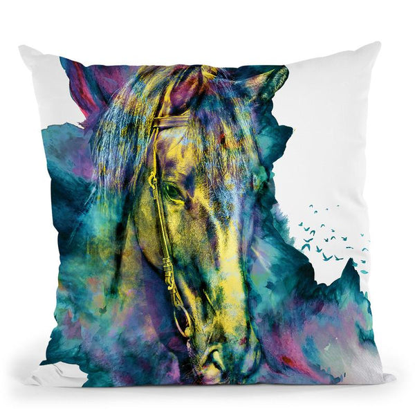 Horse Chained Beauty Throw Pillow By Riza Peker 