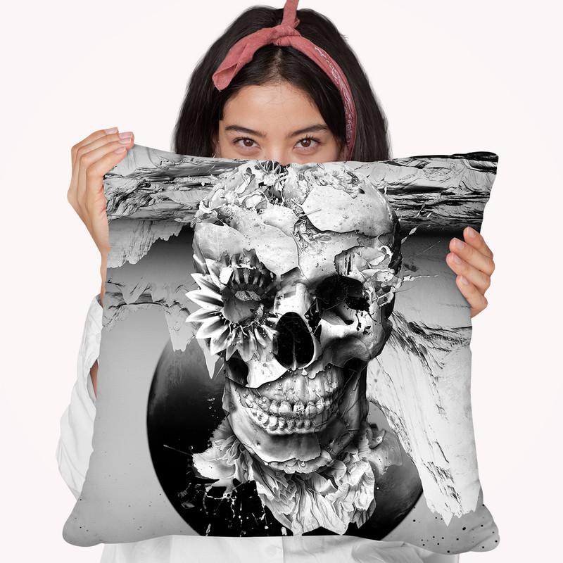 Skeleton I Throw Pillow By Riza Peker 