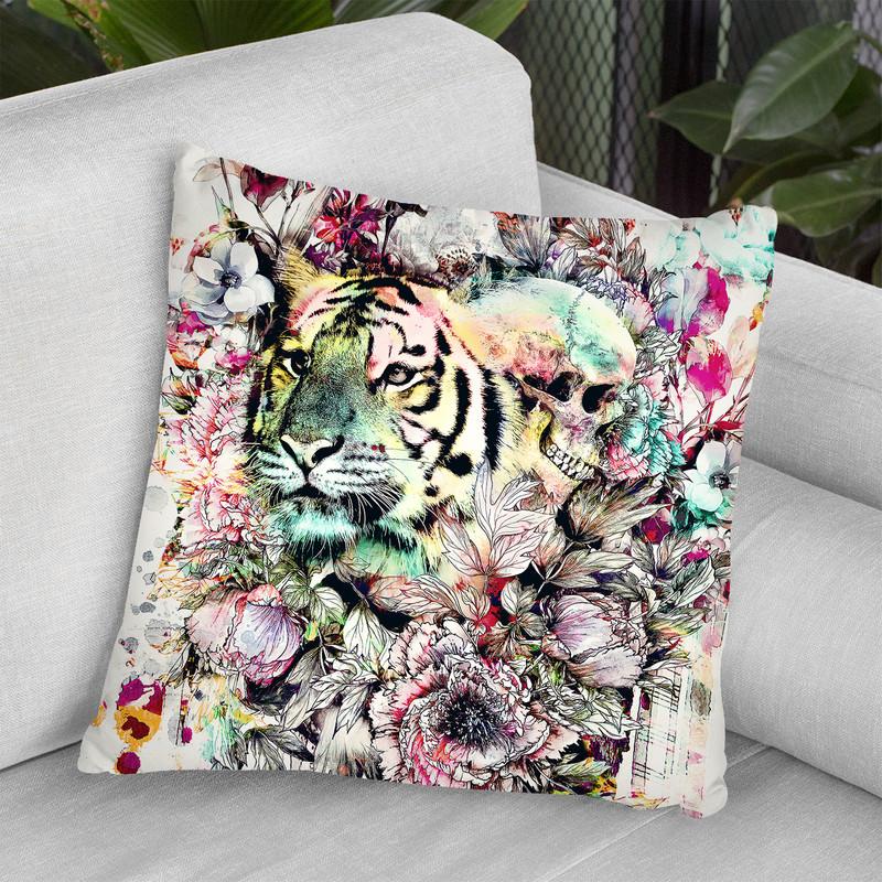 Interpretation Of A Dream - Tig Throw Pillow By Riza Peker 