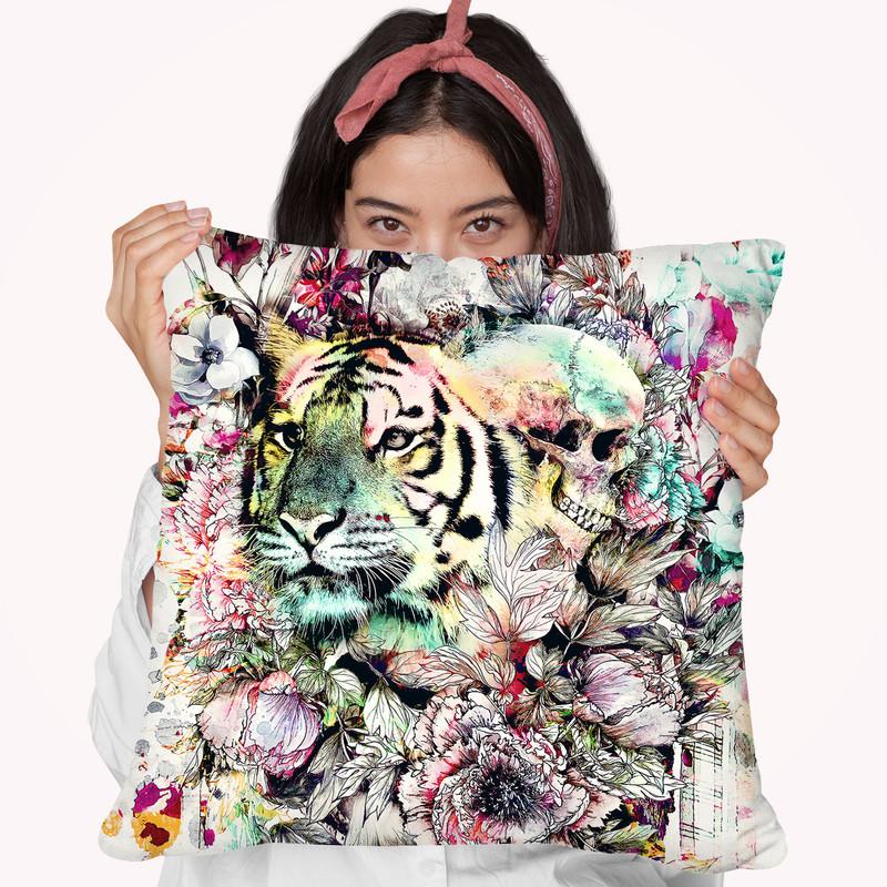 Interpretation Of A Dream - Tig Throw Pillow By Riza Peker 