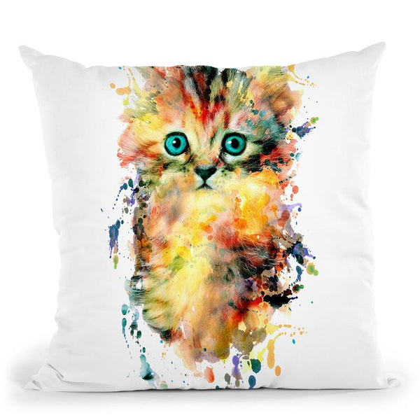 Kitten Throw Pillow By Riza Peker 