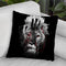 Lion - Red Eye Throw Pillow By Riza Peker 