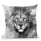 Lion Bw Throw Pillow By Riza Peker 