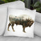 Bison Throw Pillow By Riza Peker 