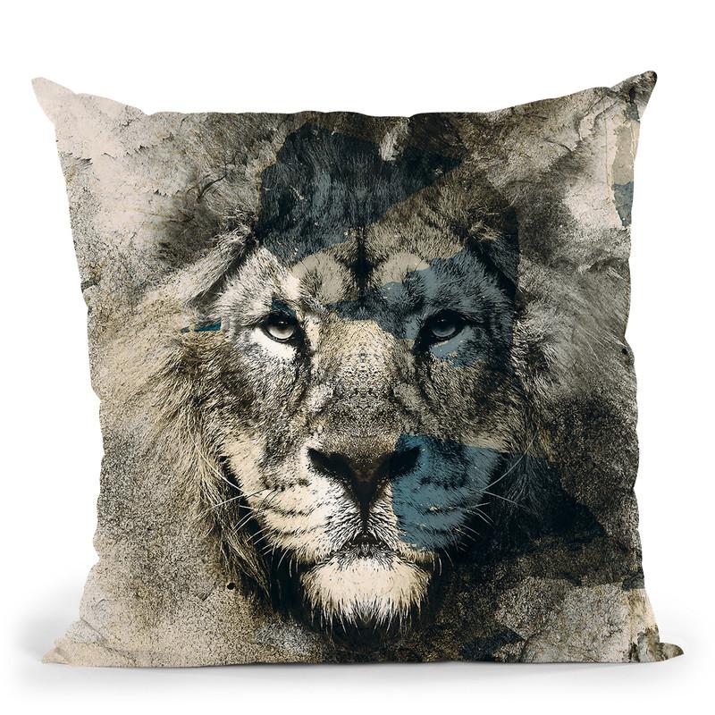Lion Camouflage Throw Pillow By Riza Peker 