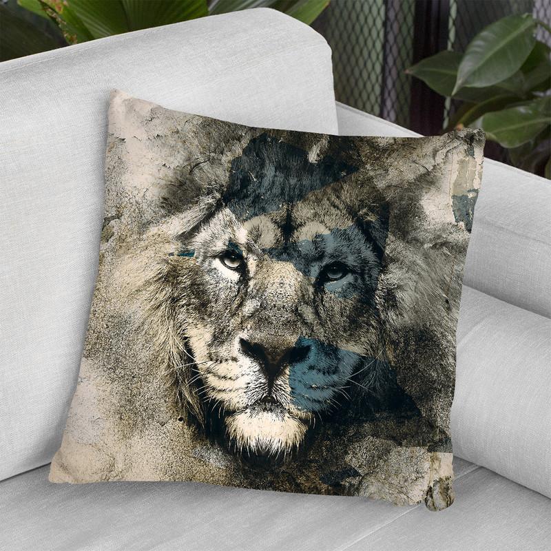Lion Camouflage Throw Pillow By Riza Peker 