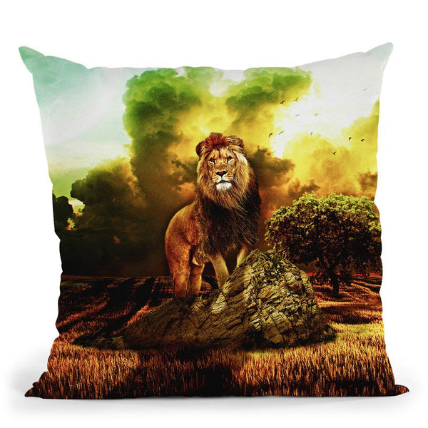 Lion Vi Throw Pillow By Riza Peker 