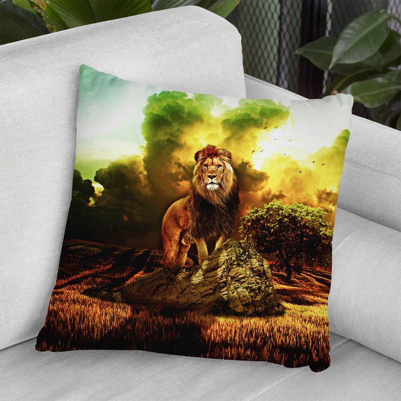 Lion Vi Throw Pillow By Riza Peker 