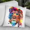 Lion Throw Pillow By Riza Peker 