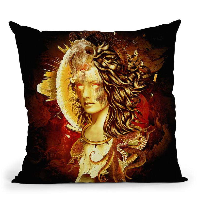 Mage Throw Pillow By Riza Peker 