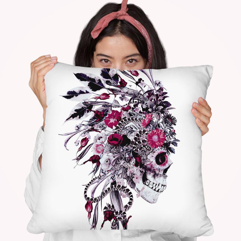 Momento Mori Chief Throw Pillow By Riza Peker 