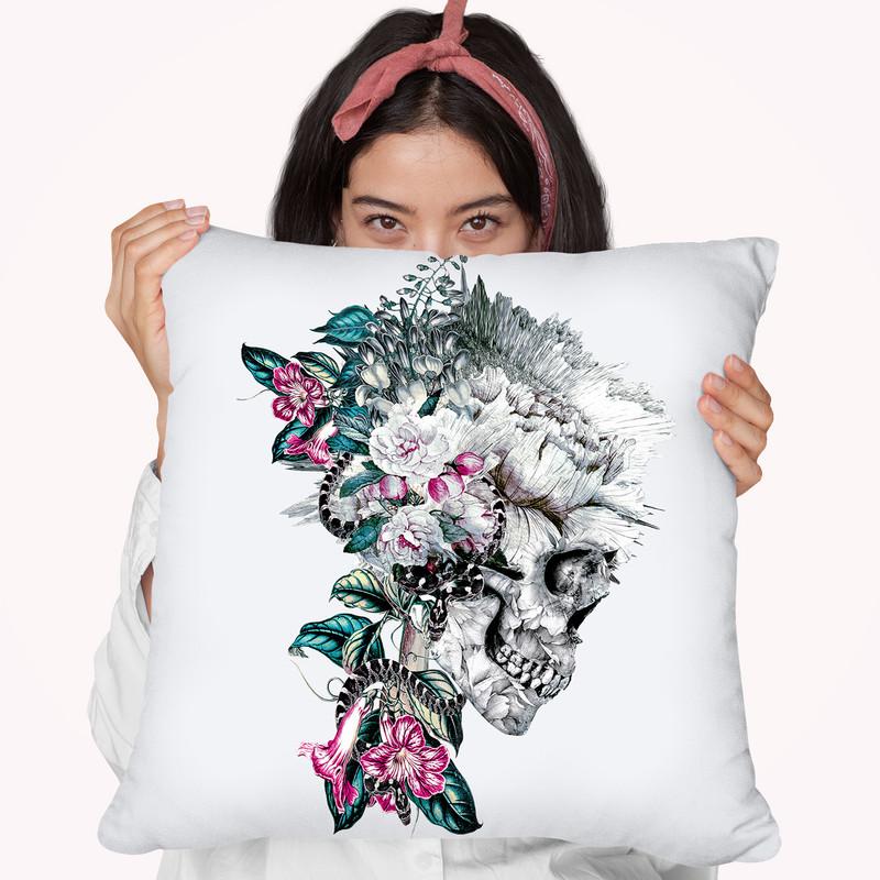 Momento Mori Rv Throw Pillow By Riza Peker 