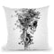Skull Bw Throw Pillow By Riza Peker 