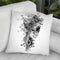 Skull Bw Throw Pillow By Riza Peker 