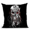 Owl - Red Eye Throw Pillow By Riza Peker 