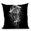 Owl Bw Throw Pillow By Riza Peker 