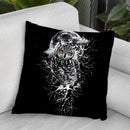 Owl Bw Throw Pillow By Riza Peker 