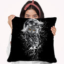 Owl Bw Throw Pillow By Riza Peker 