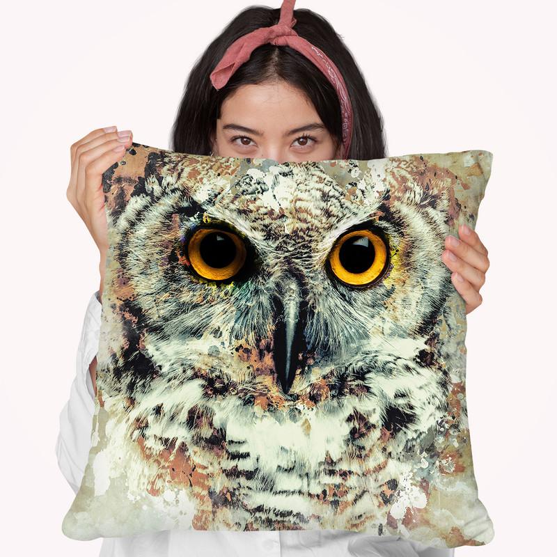 Owl Ii Throw Pillow By Riza Peker 
