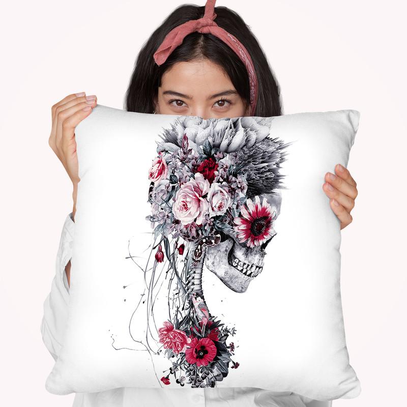 Skeleton Bride Throw Pillow By Riza Peker 