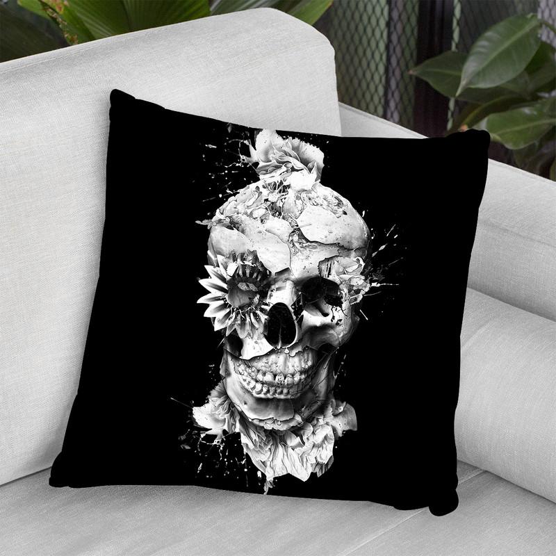Skeleton Throw Pillow By Riza Peker 