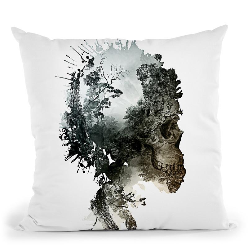Skull - Metamorphosis Throw Pillow By Riza Peker 