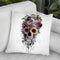 Skull Floral Throw Pillow By Riza Peker 