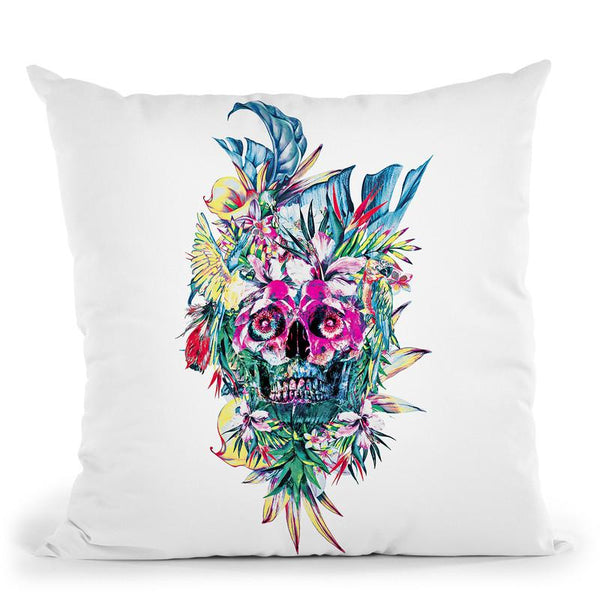 Skull Island Throw Pillow By Riza Peker 
