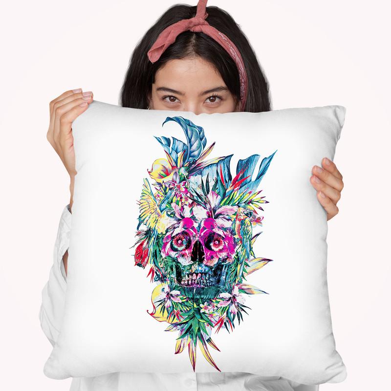 Skull Island Throw Pillow By Riza Peker 