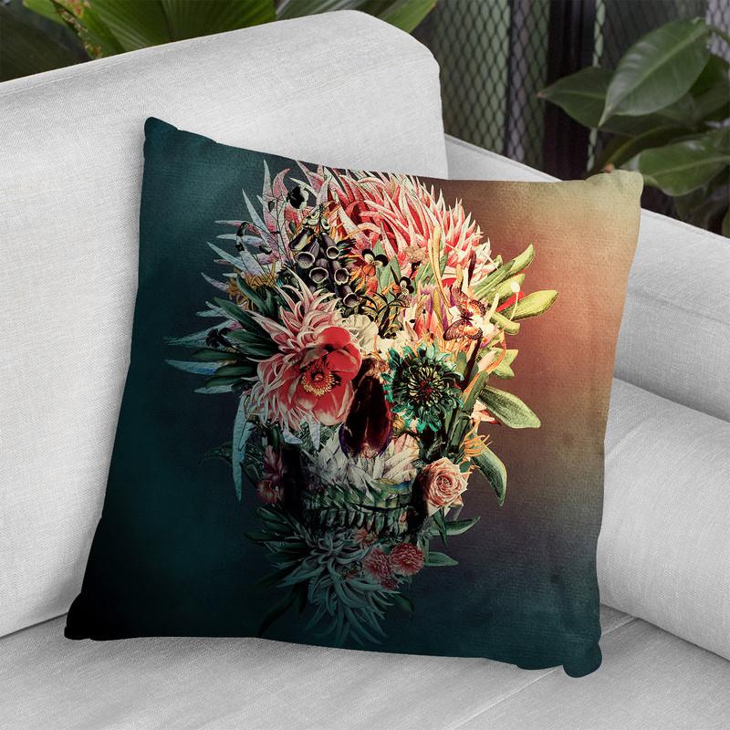 Skull Revo Throw Pillow By Riza Peker 