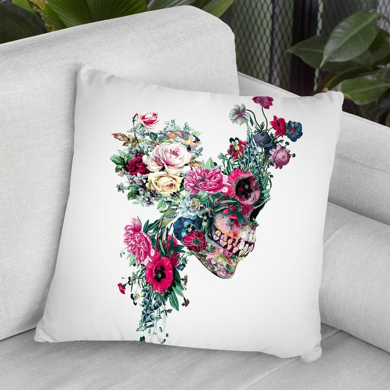 Skull Vii Throw Pillow By Riza Peker 