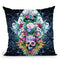Skull Vivid Vi Throw Pillow By Riza Peker 