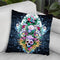 Skull Vivid Vi Throw Pillow By Riza Peker 