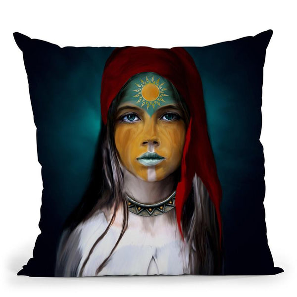 Chalchiuhtlicue Throw Pillow By Riza Peker 