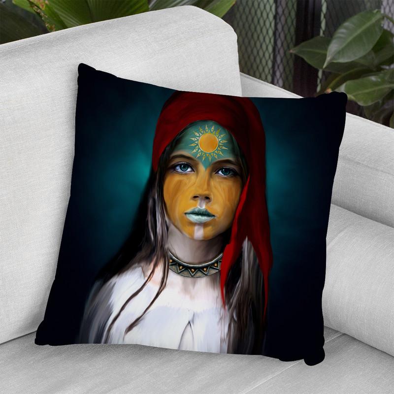 Chalchiuhtlicue Throw Pillow By Riza Peker 