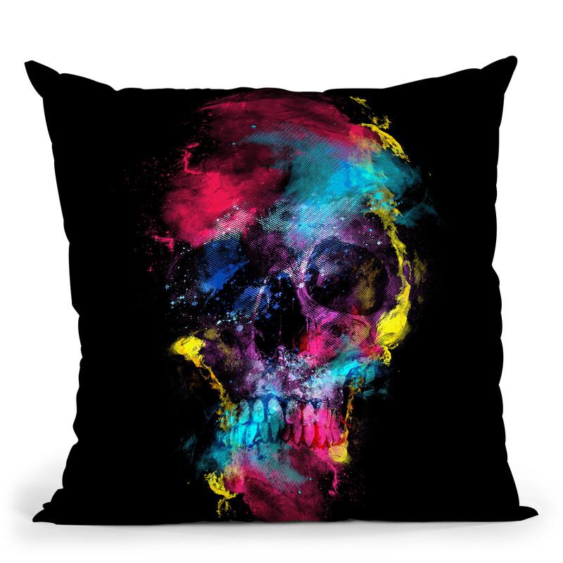 Skull Ix Throw Pillow By Riza Peker 