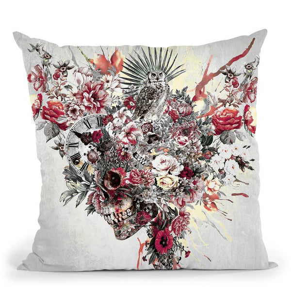 Skull Xiv Throw Pillow By Riza Peker 