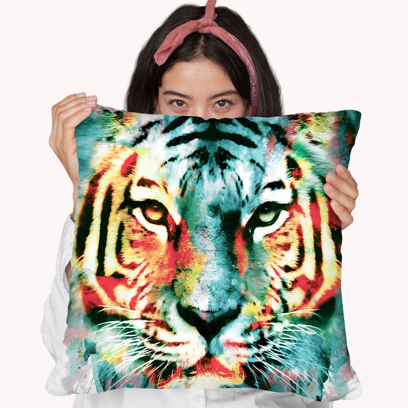 Tiger Ii Throw Pillow By Riza Peker 
