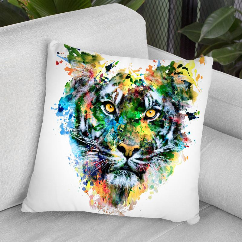 Tiger Iv Throw Pillow By Riza Peker 