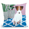 Jack Russell And Plant Throw Pillow By Sally B