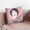 Woman With Deer Throw Pillow By Sally B
