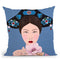 Chinese Woman Holding Flower Throw Pillow By Sally B