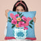 Chinoiserie Vase And Flowers Throw Pillow By Sally B