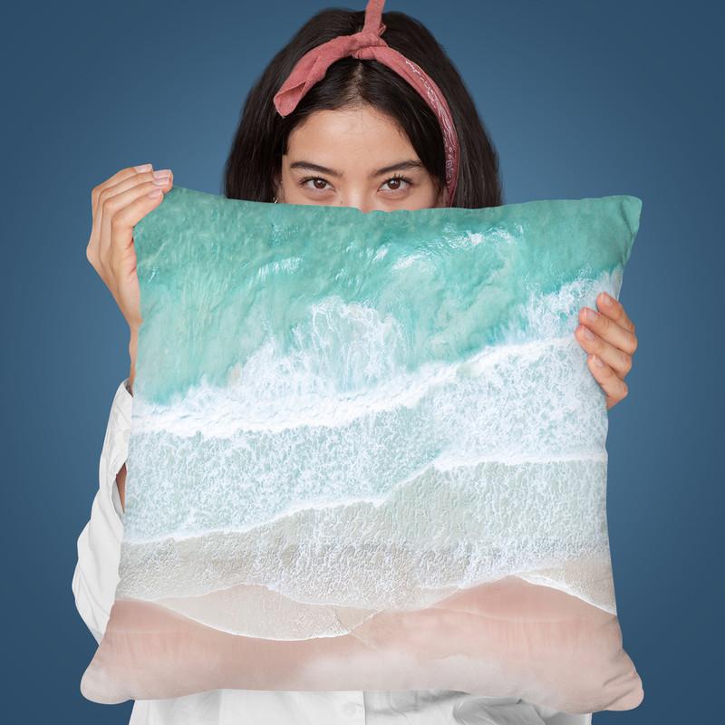 Aerial Ocean Throw Pillow By Sisi And Seb