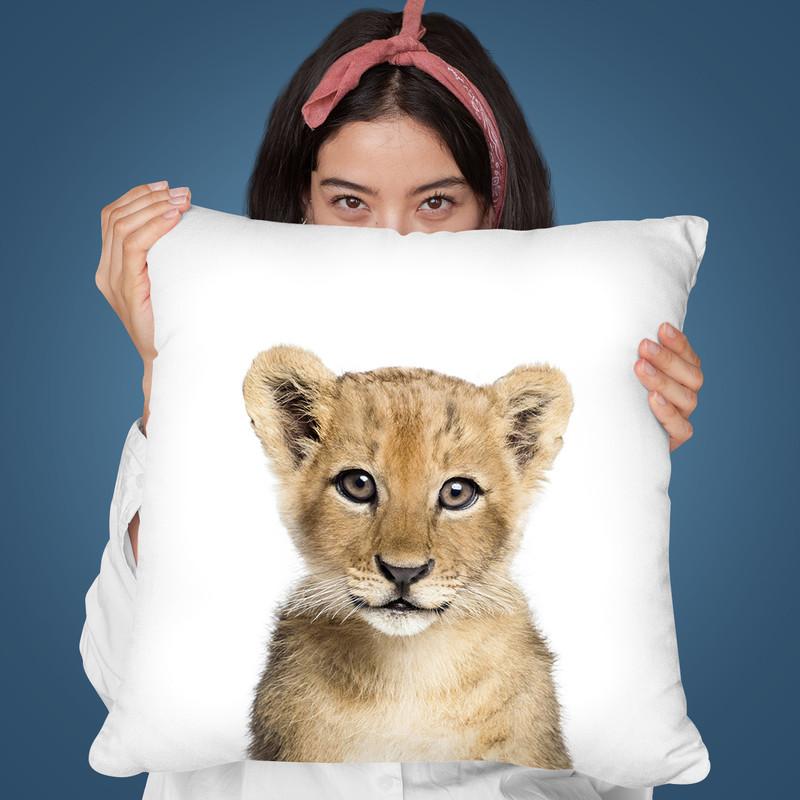 Baby Lion Throw Pillow By Sisi And Seb