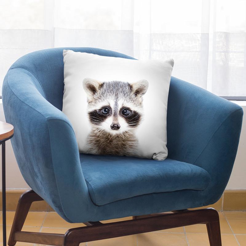 Baby Racoon Throw Pillow By Sisi And Seb